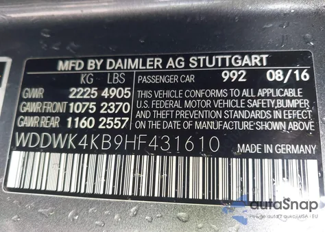 2017 Mercedes-Benz C 300 4Matic z USA, uszkodzony, nr VIN WDDWK4KB9HF431610